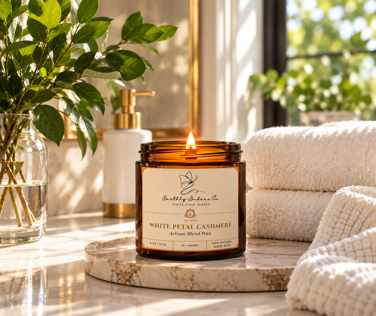 Earthly Embers Co. fresh and clean wood wick candle collection